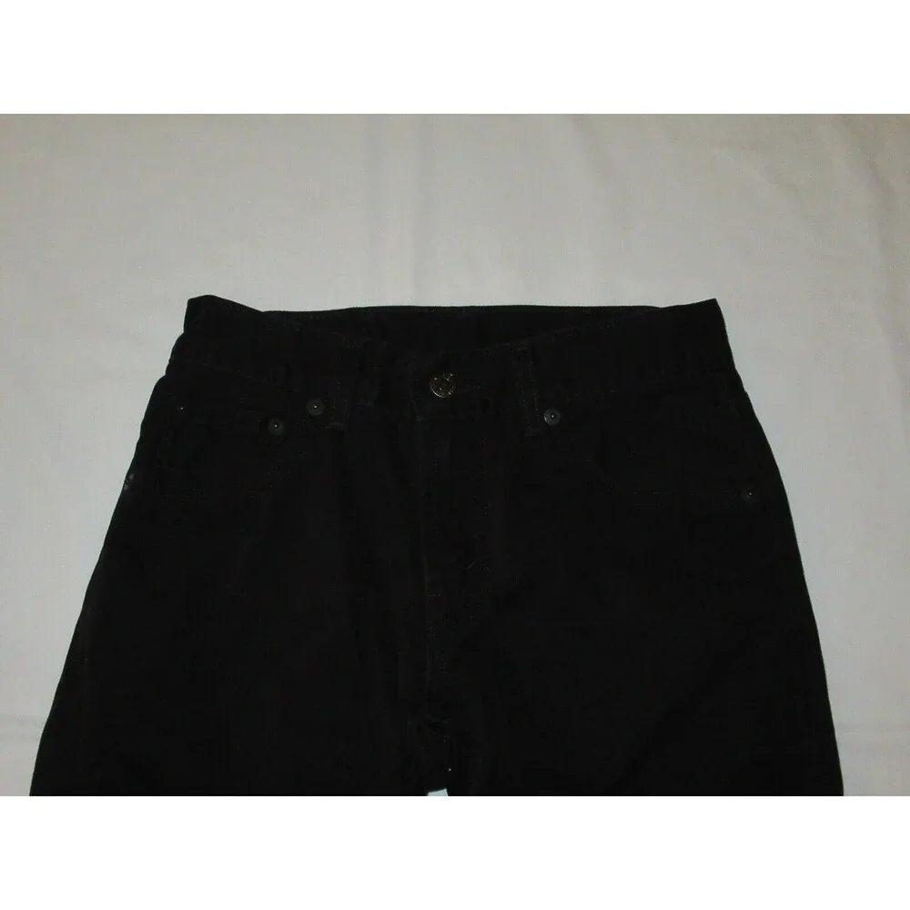 Boys Levis 505 Straight Black Denim Jeans Size 10 Reg Short! Brushed Cotton Warm